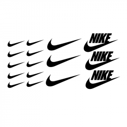 Download nike swoosh logo stencil, nike swoosh logo stencil #220336