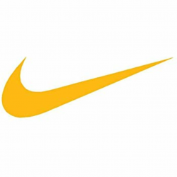 Nike Swoosh Logo Vinyl Sticker Decal-YelloGold-9 Inch