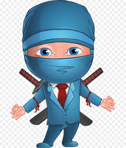 Ninja Cartoon clipart - Cartoon, Blue, Boy, transparent clip art