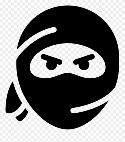 Ninja Head Filled Icon - Ninja Head Cartoon Clipart ...