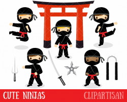 Ninja Clipart / Cute Ninjas Clip Art | Ninja birthday in ...
