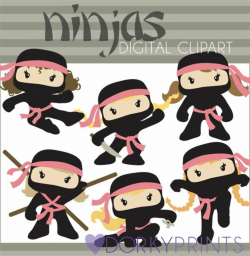 Ninja Girls Hero Clipart | Ninja girl, Ninja birthday ...