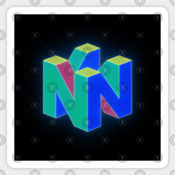 Nintendo 64 logo retro vintage glow