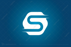 Exclusive Logo 44010, Blue Letter S Logo