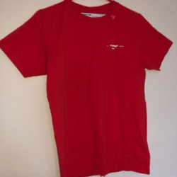 Off-White Unfinished Red & Silver T-Shirt