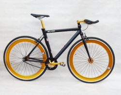 No Logo Bikes 2015 Single Speed/Fixed Gear Bike Black Gold