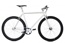 NoLogo White Black Single Speed Bike