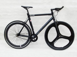 No Logo Bikes 2015 Single Speed/Fixed Gear Bike Black w/Mag Wheel