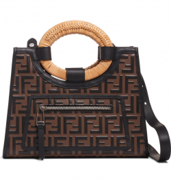 Fendi Small Runaway Logo Leather Shopper | Nordstrom