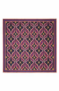 Gucci Ribbon & Logo Chain Print Square Silk Scarf | Nordstrom
