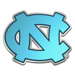 North Carolina Tar Heels Metallic Freeform Logo Auto Emblem