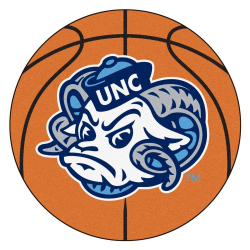 FANMATS NCAA University of North Carolina Chapel Hill Ram Logo Orange 2 ft.  x 2 ft. Round Area Rug