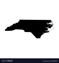 North carolina state of usa - solid black