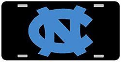North Carolina UNC LOGO License Plate Gloss Black