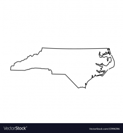 Map of the us state north carolina