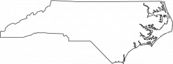 north carolina outline map | North carolina map, North ...