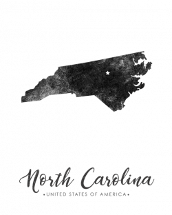North Carolina State Map Art - Grunge Silhouette Sweatshirt