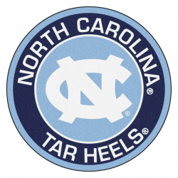 FANMATS NCAA University of North Carolina Chapel Hill Navy 2 ft. x 2 ft.  Round Area Rug
