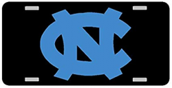 North Carolina UNC LOGO License Plate Gloss Black