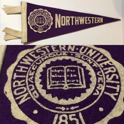 Details about Vintage Northwestern Wildcats Evanston Big 10 University Mini  Pennant 3.75x8.75