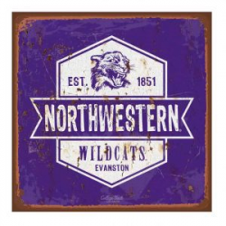Northwestern Wildcats Square Vintage Canvas Wall Art with ...