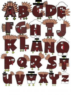 ABC Turkey Clip Art - Thanksgiving - November