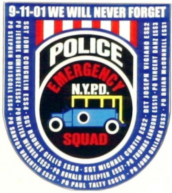NYPD Emergency Services Unit (ESU) 9/11/2001 Memorial Logo ...