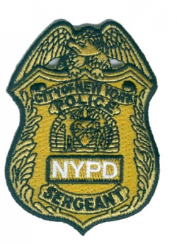 NYC Police Sergeant Badge Patch — Huntzman