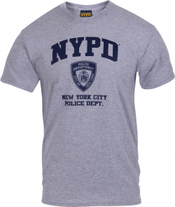 Grey Official NYPD Physical Training Workout T-Shirt