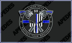 Amazon.com : Apedes Punisher Thin Blue Line Blue Lives ...