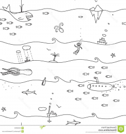 Unique Ocean Clip Art Black And White Library » Free Vector ...