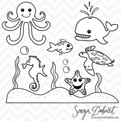 Ocean clipart black and white 7 » Clipart Station