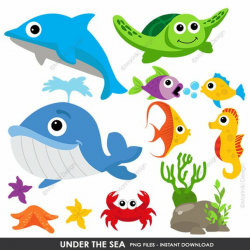 Under The Sea Clipart, Sea Animal Clip Art, Ocean Clipart ...