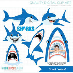Shark Clipart, Under The Sea, party, diving, ocean life ...