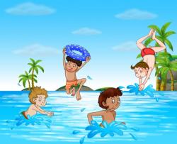 Kids Swimming Vectors, Photos and PSD files | Free Download