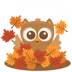cute october clipart 141813 - Owl In Leaves SVG Scrapbook ...