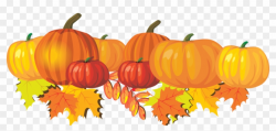 Cropped October Clip Art Clipart 2 Image - Fall Leaves And Pumpkin ...