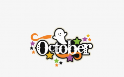 Calendar Clipart Month - October Title Clip Art Transparent PNG ...