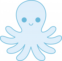 cute clipart- Little Blue Octopus | Cute octopus, Cute ...