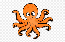 Orange Clipart octopus 7 - 840 X 547 Free Clip Art stock ...