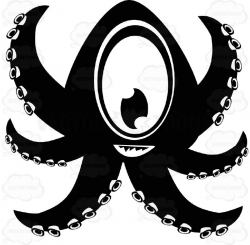 One-Eyed Tentacle Octopus Black Ink Monster #alien #chase ...