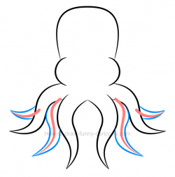 How to draw an octopus clip art