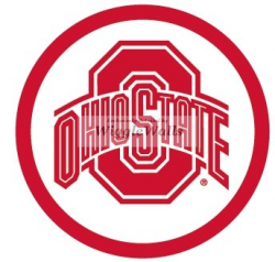 Amazon.com: 4 INCH Round O Logo Symbol Red White OSU Ohio ...