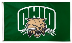 Ohio University Flag 3x5 Bobcats Logo