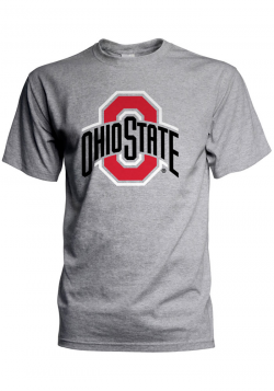 Ohio State Buckeyes Grey Logo Short Sleeve T Shirt - 16930426