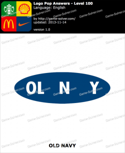 Logo Pop Level 100 - Game Solver