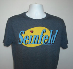 Details about NWT Mens Seinfeld logo T Shirt Old Navy Small blue 50/50