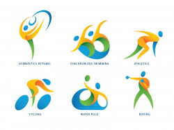 Olympics 2016 Icons | Olympic logo, Art logo, Logos design