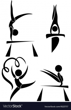 Olympics symbols for gymnastics