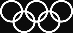 ANGDEST Olympic Rings (White) (Set of 2) Premium Waterproof Vinyl Decal  Stickers for Laptop Phone Accessory Helmet Car Window Bumper Mug Tuber Cup  ...